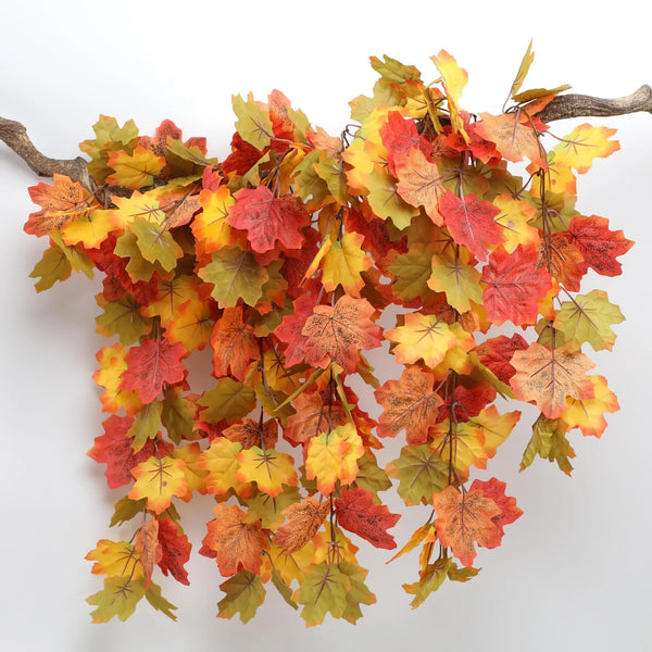 3/1pc Artificial Red Maple Garland