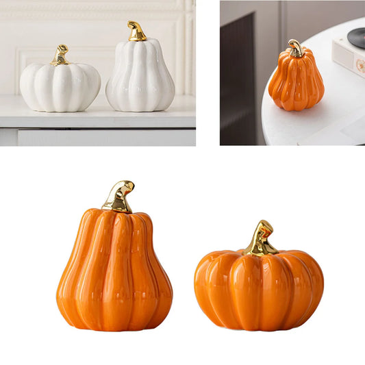 Classic European Style Ceramic Pumpkin Ornament