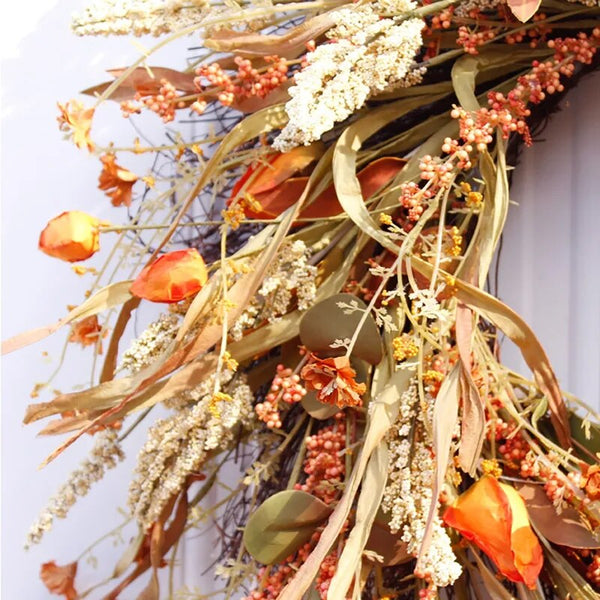 Fall Grain Wreath - jenshomeandgardendecor