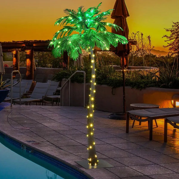 7 Feet Palm Tree with 96LED Lights - jenshomeandgardendecor