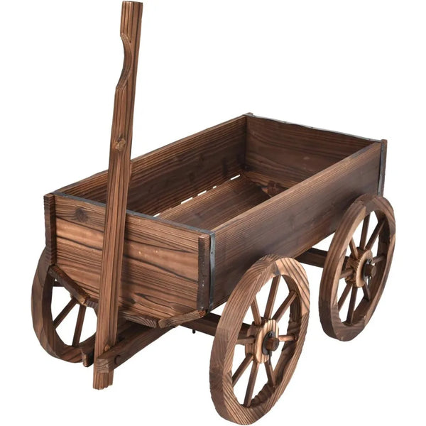 Wood Wagon Flower Planter