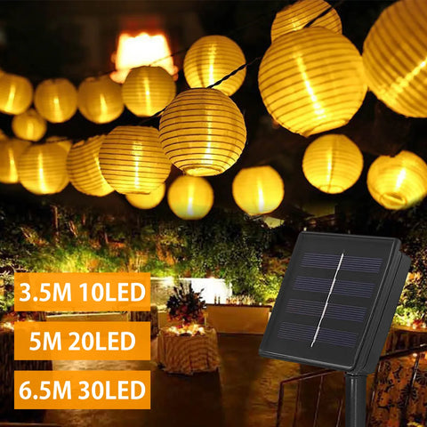 Solar Outdoor Light Garland Lanterns - jenshomeandgardendecor