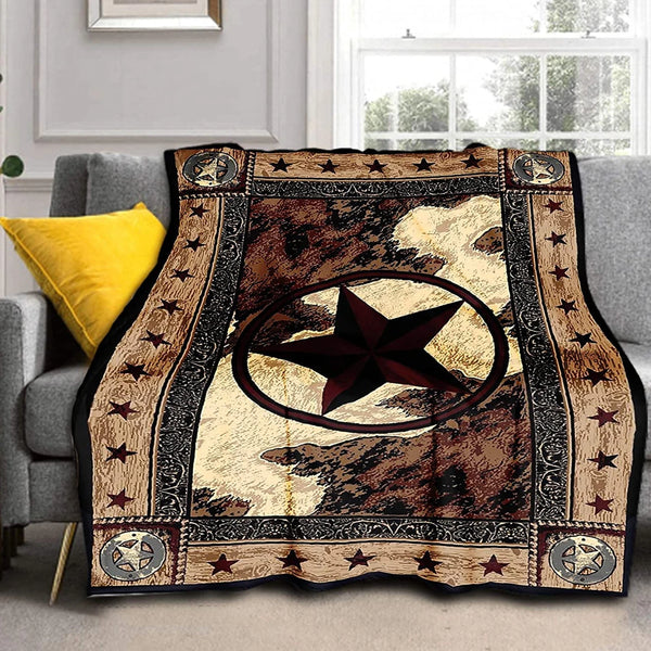 Western Texas Star Throw Blanket