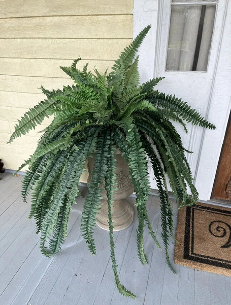 47” Boston Fern Large Artificial Bush Plant w/59 Leaves