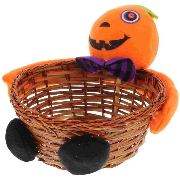 Halloween Pumpkin Basket Candy Bowl