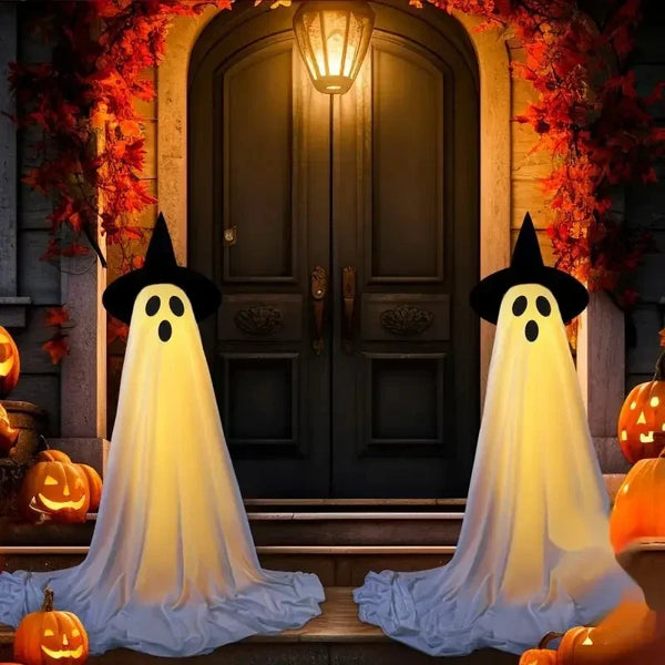 Halloween Ghost Decor With Remote Control String Lights