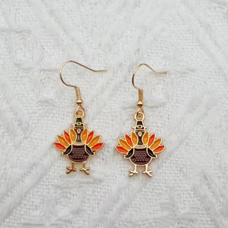 Thanksgiving Turkey Earrings