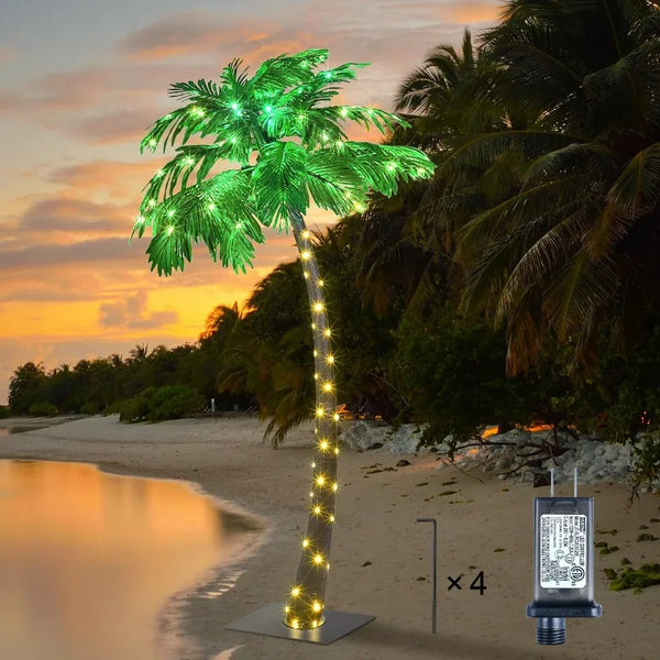 7 Feet Palm Tree with 96LED Lights - jenshomeandgardendecor