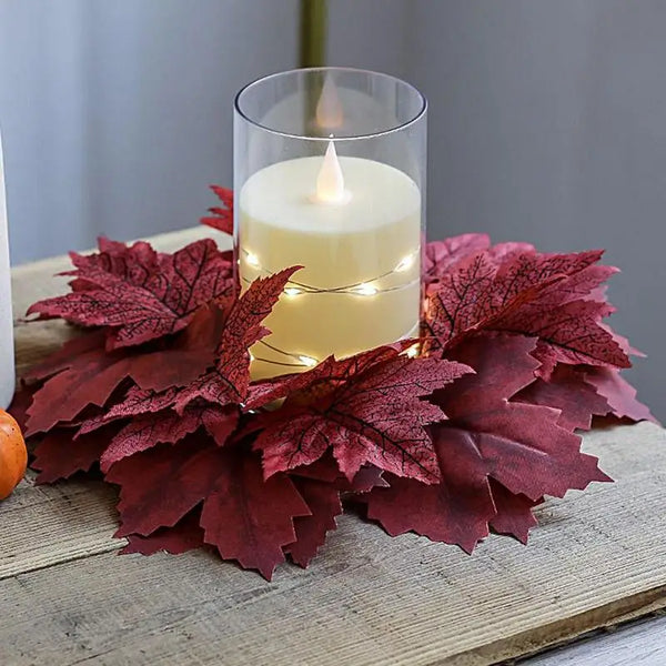 Fall Maple Leaf Candle ring