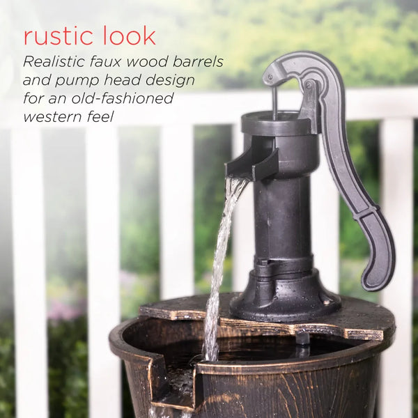 40" Three Tier Pump Outdoor Fountain - jenshomeandgardendecor