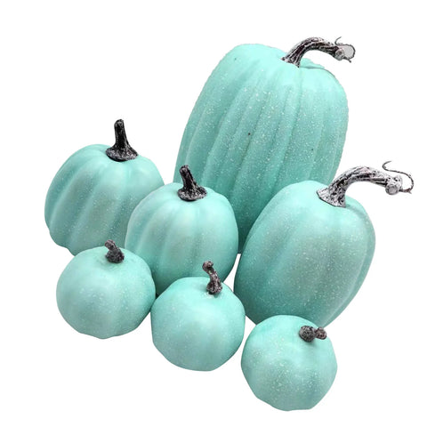 7 Pcs Artificial Pumpkin Cute Lifelike Foam Harvest Pumpkins