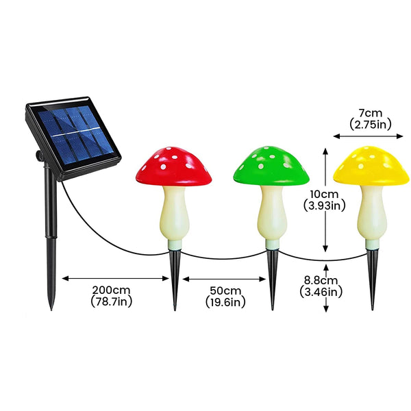 3/8/10pcs LED Solar Mushroom Light - jenshomeandgardendecor