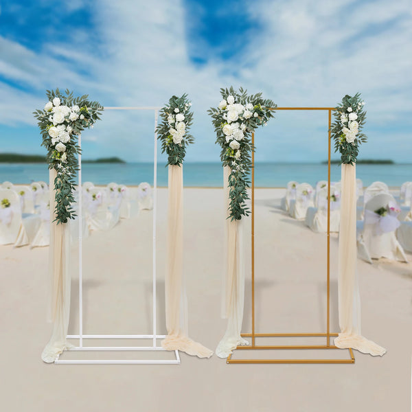 New 6.56ft Wedding Backdrop Stand Garden Metal Frame - jenshomeandgardendecor