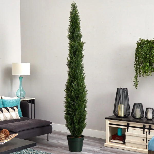 8' Topiary Cedar Pine Artificial Tree Home Decor UV (Indoor/Outdoor) .
