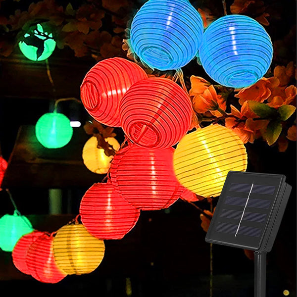 Solar Outdoor Light Garland Lanterns - jenshomeandgardendecor