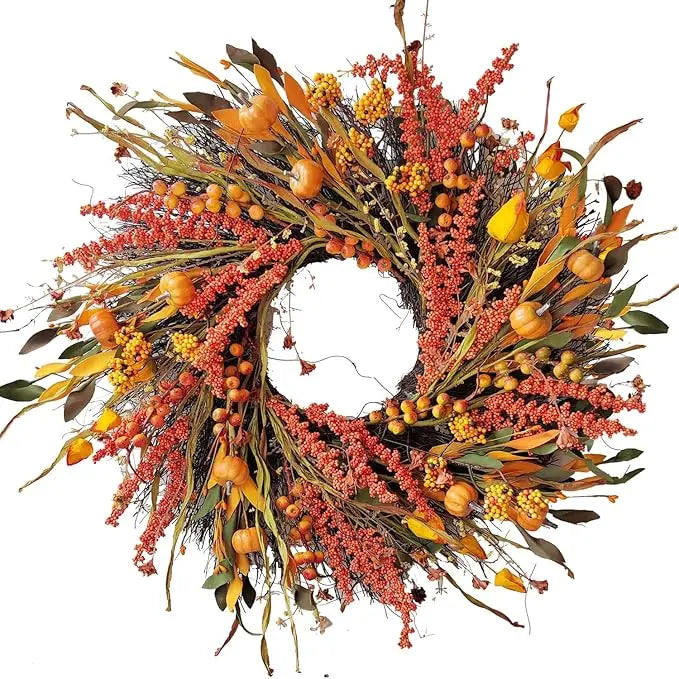 24 inch Fall Wreath Decor for Front Door
