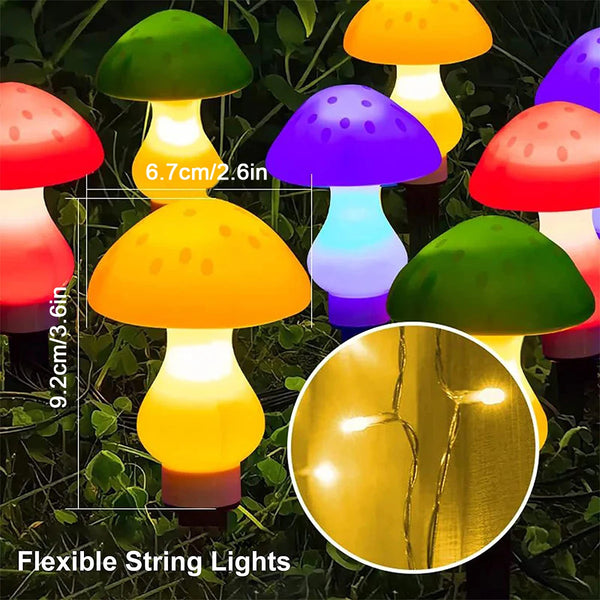 3/8/10pcs LED Solar Mushroom Light - jenshomeandgardendecor