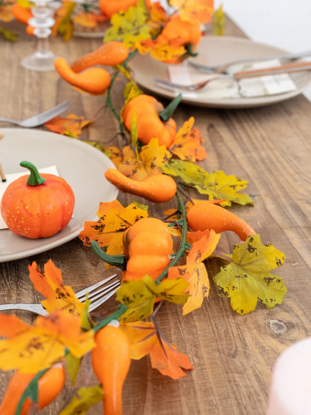 Halloween Simulation Pumpkin Autumn Leaf Vine