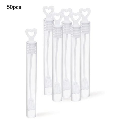 10/20/50Pcs Love Heart Wand Tube Wedding Bubbles