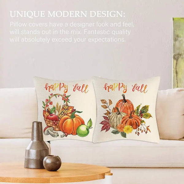 Fall Pillow Covers Set Of 4 18 X 18 Inch