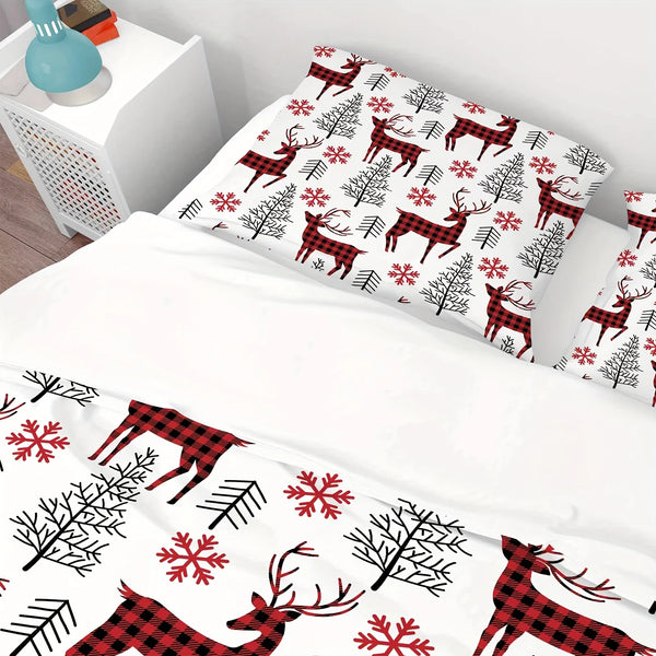 3pcs Merry Christmas Duvet Cover Set