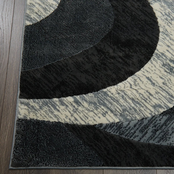 Abstract Area Rug, Gray, 7'10"x10'2" - jenshomeandgardendecor