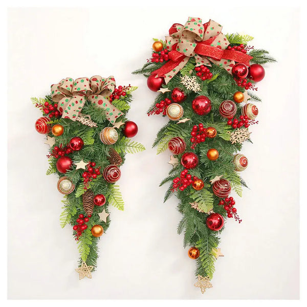 Christmas Rattan Door Hanging Holiday Pendant