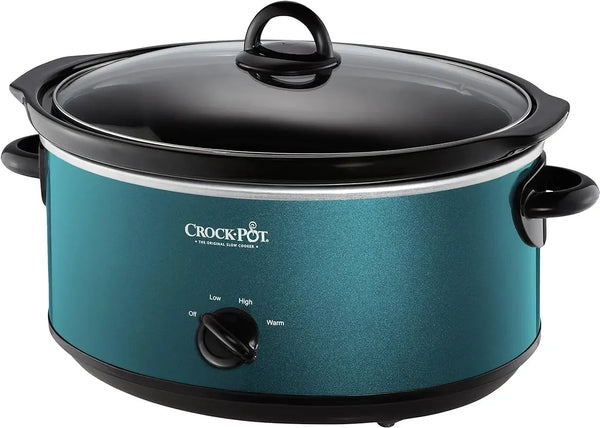 7 Quart Slow Cooker and Food Warmer, Turquoise - jenshomeandgardendecor