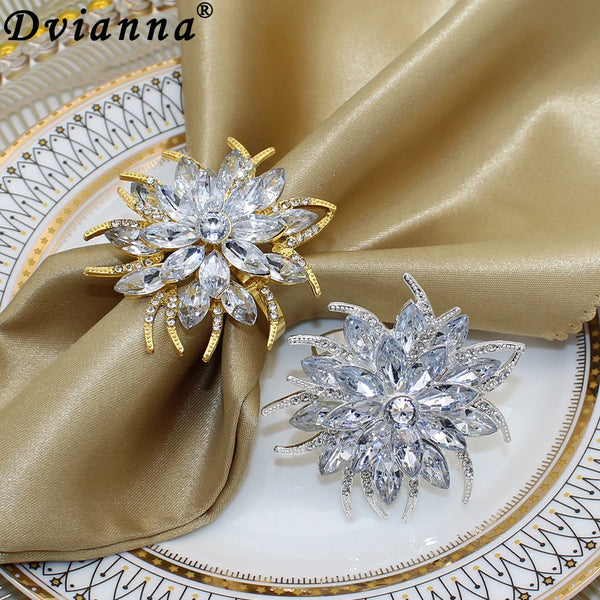 6Pcs Lotus Napkin Rings