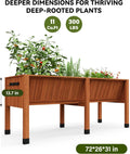 Elevated Planter Box with Legs and Tool Hooks