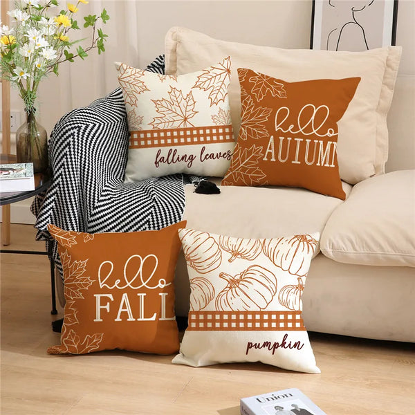 New Maple Leaf Pumpkin Pillow Cover