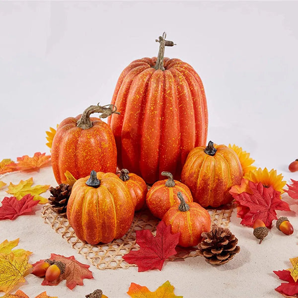 7/8Pcs Autumn Harvest Artificial Pumpkins