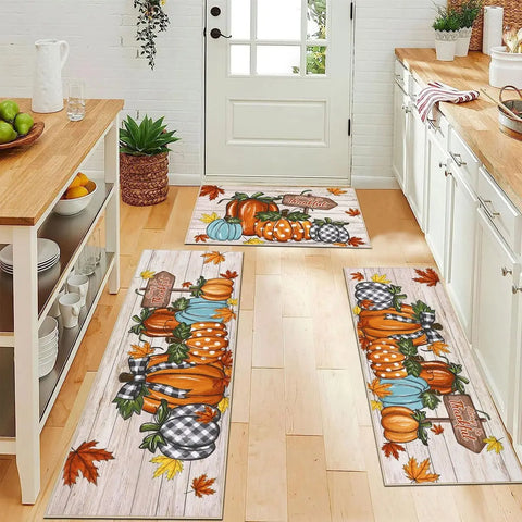 Fall Pumpkin Kitchen Non-slip Rugs