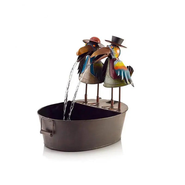 Resin Beaked Bird Water Statue - jenshomeandgardendecor