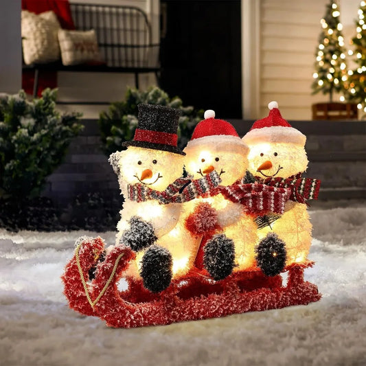 Christmas Snowmen with 60LED Lights