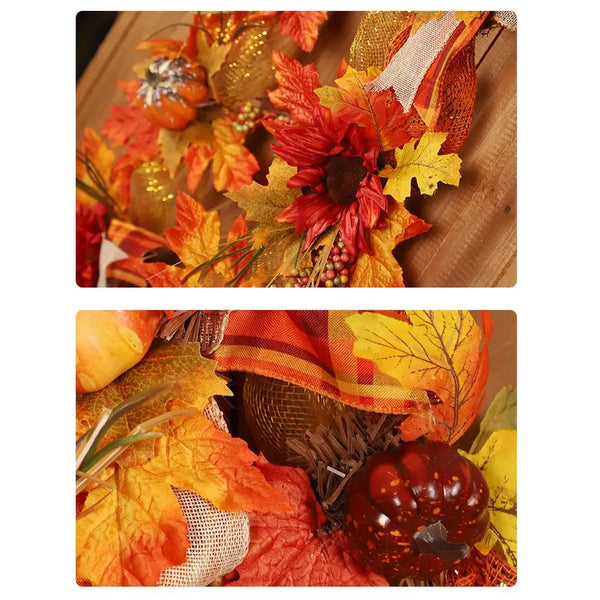 6Ft Hanging Fall Decor Maples Leaf Pumpkins Autumn Garland