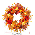 Harvest Festival Maple Leaf Pumpkin Wreath