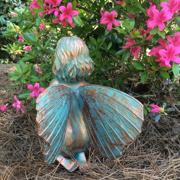 Rebecca Fairy in Bronze 12"H - jenshomeandgardendecor