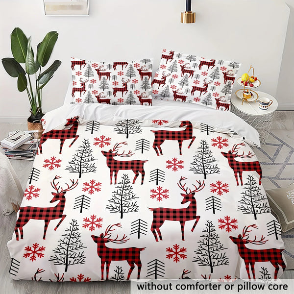 3pcs Merry Christmas Duvet Cover Set