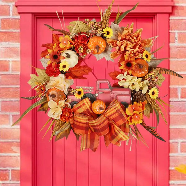 Artificial Pumpkin Wreath