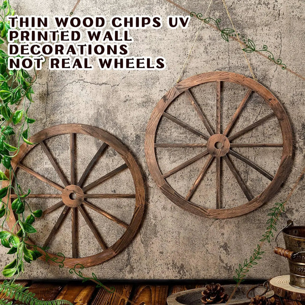 2 Pcs Wagon Wheel Decor