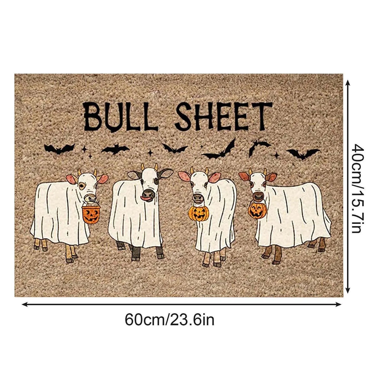 Funny BULL SHEET Cow Floor Mat Halloween Decoration