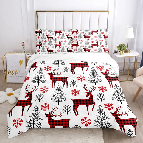 3pcs Merry Christmas Duvet Cover Set