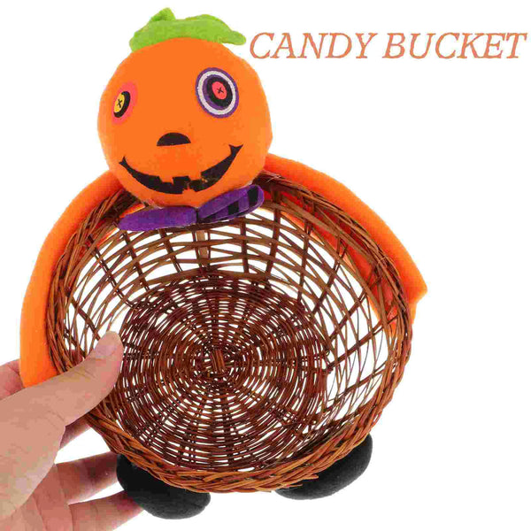 Halloween Pumpkin Basket Candy Bowl