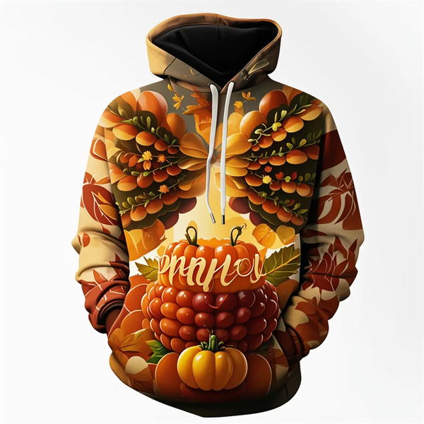 Thanksgiving Day 3D Print Pumpkin Men/Women Street Sweatshirts Hoodies