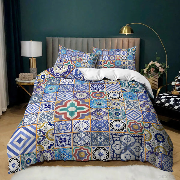 Moroccan  Indian Tribal Bedding Set