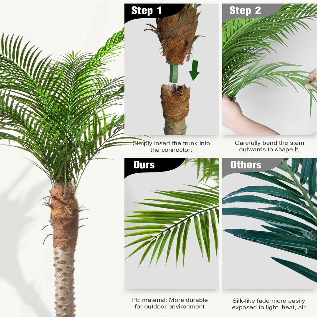 4/5/6/7/8/9FT Faux Palm Tree