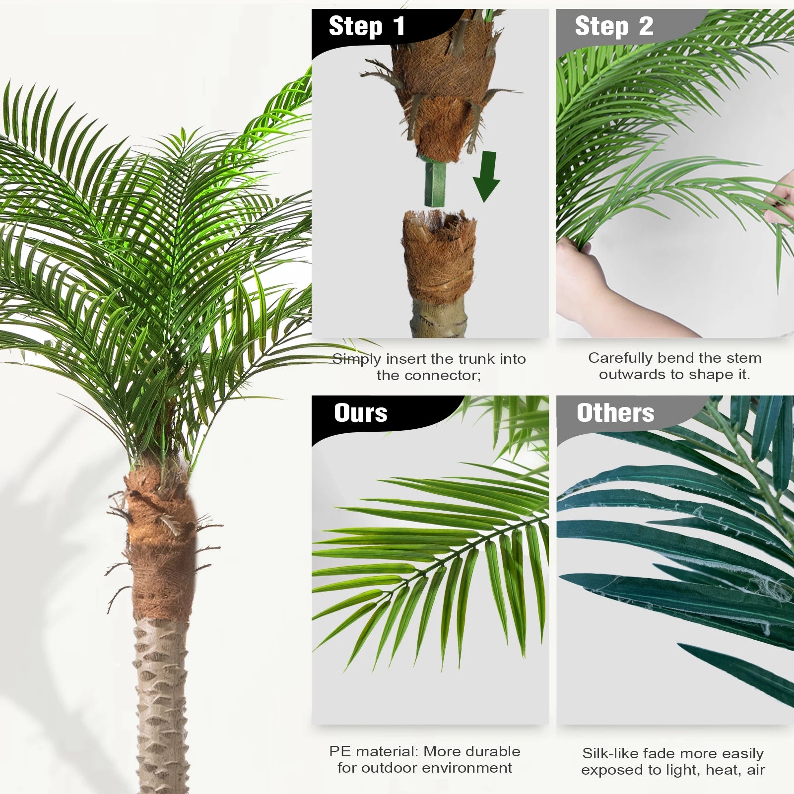 4/5/6/7/8/9FT Faux Palm Tree