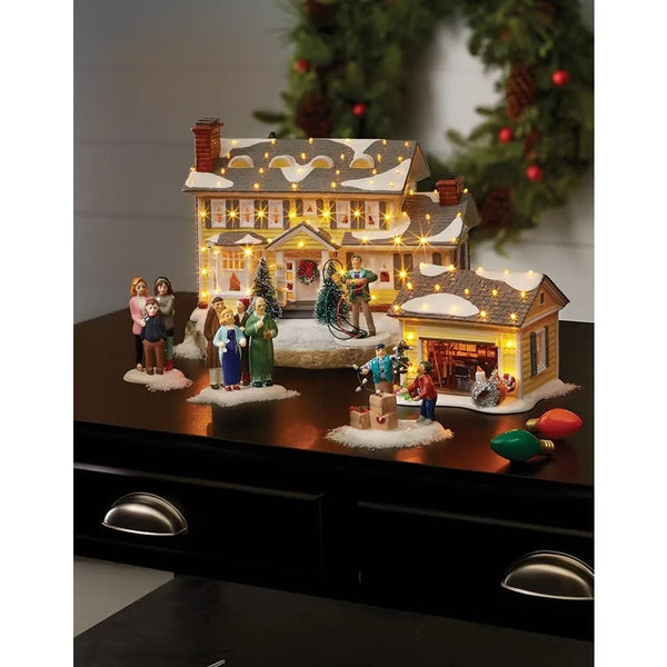 National Lampoons Christmas Vacation the Griswold Holiday House Lit Building, 7.48 Inch, Multicolor