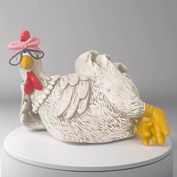 New Funny Cock Hen Good Morning message holder